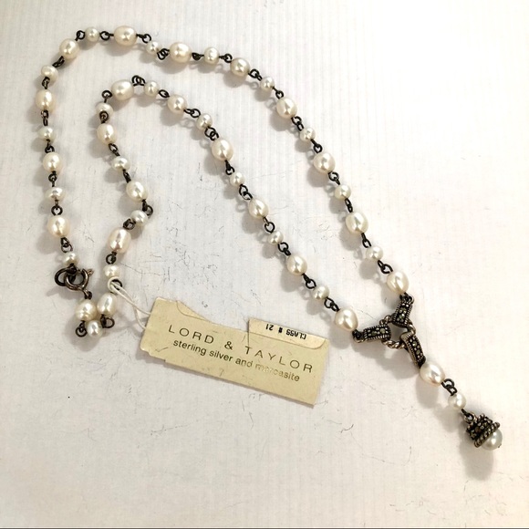 NEW! Sterling Silver & Marcasite Necklace - Picture 2 of 2